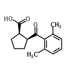 CAS 登录号：733740-20-0， (1R,2S)-2-(2,6-二甲基苯甲酰)环戊烷羧酸