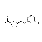 CAS#: 733740-35-7, (1R,3S)-3-[2-(3-Chlorophenyl)-2-oxoethyl]cyclopentanecarboxylic acid