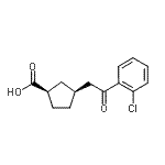 CAS#: 733740-40-4, (1R,3S)-3-[2-(2-Chlorophenyl)-2-oxoethyl]cyclopentanecarboxylic acid