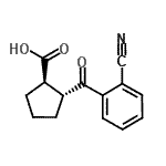 CAS 登录号：733740-85-7， (1R,2R)-2-(2-氰基苯甲酰基)环戊烷羧酸
