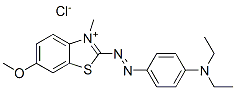 CAS 登录号：73384-77-7， 2-[[4-(二乙基氨基)苯基]偶氮]-6-甲氧基-3-甲基苯并噻唑鎓氯化物