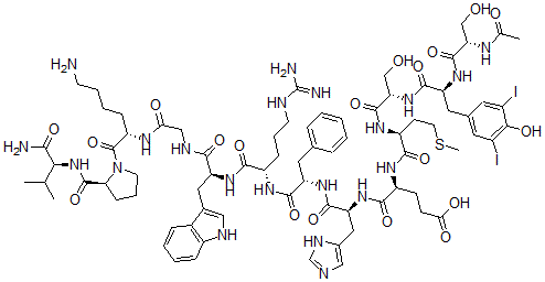 CAS 登录号：73391-89-6， 2-(3,5-二碘-酪氨酰)alpha-促黑细胞激素
