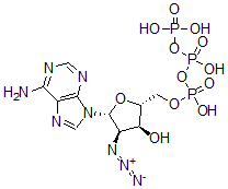 CAS 登录号：73449-06-6， [(2R,3S,4R,5R)-5-(6-氨基嘌呤-9-基)-4-叠氮基-3-羟基四氢呋喃-2-基]甲基(羟基-膦酰氧基磷酰)氢磷酸酯