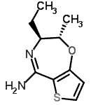 CAS 登录号：734523-97-8， (2S,3S)-3-乙基-2-甲基-2,3-二氢噻吩并[2,3-f][1,4]氧氮杂卓-5-胺