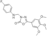 CAS#: 73484-44-3, 3-[[(4-Fluorophenyl)Amino]Methyl]-5-(3,4,5-Trimethoxyphenyl)-1,3,4-Oxadiazol-2-One