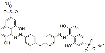 CAS#: 73513-98-1, Disodium 5-[2-[4-[[4-[2-(2,8-Dioxo-6-Sulfonatonaphthalen-1-Yl)Hydrazinyl]Phenyl]Methyl]-3-Methylphenyl]Hydrazinyl]-4,6-Dioxonaphthalene-2-Sulfonate