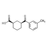 CAS 登录号：735269-69-9， (1R,3S)-3-(3-甲基苯甲酰)环己烷羧酸