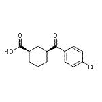 CAS 登录号：735269-79-1， (1R,3S)-3-(4-氯苯甲酰基)环己烷羧酸