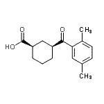 CAS 登录号：735269-84-8， (1R,3S)-3-(2,5-二甲基苯甲酰)环己烷羧酸