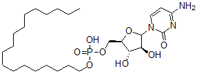 CAS 登录号：73532-83-9， [(2R,3S,4S)-5-(4-氨基-2-氧代嘧啶-1-基)-3,4-二羟基四氢呋喃-2-基]甲基十八烷基氢磷酸酯