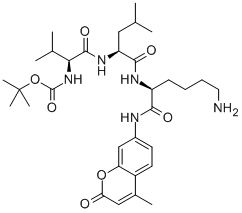 CAS#: 73554-84-4, N-(tert-Butoxycarbonyl)-L-valyl-L-leucyl-N-(4-methyl-2-oxo-2H-1-benzopyran-7-yl)-L-lysinamide