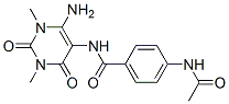 CAS 登录号:73623-32-2, 4-乙酰氨基-N-(4-氨基-1,3-二甲基-2,6-二氧代嘧啶-5-基)苯甲酰胺