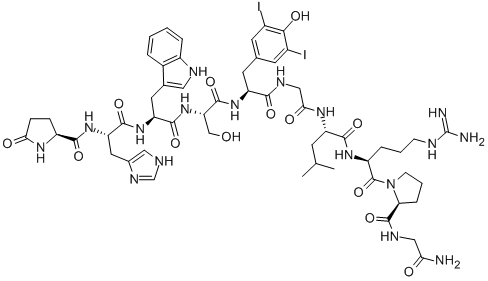 CAS 登录号:73644-49-2, 5-(3,5-二碘-L-酪氨酸)-促黄体激素-释放因子(猪)