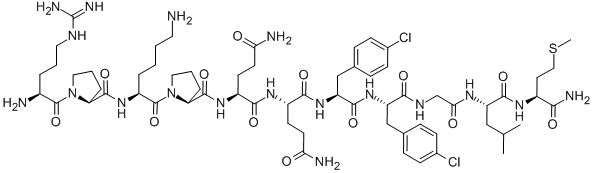 CAS 登录号：73646-81-8， 精氨酰-脯氨酰-赖氨酰-脯氨酰-谷氨酰胺酰-谷氨酰胺酰-对氯-苯丙氨酰-对氯-苯丙氨酰-甘氨酰-亮氨酰-蛋氨酰胺