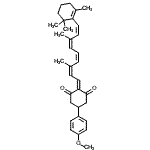 CAS#: 73685-21-9, 2-[(2Z,4Z,6Z,8Z)-3,7-Dimethyl-9-(2,6,6-trimethyl-1-cyclohexen-1-yl)-2,4,6,8-nonatetraen-1-ylidene]-5-(4-methoxyphenyl)-1,3-cyclohexanedione