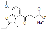 CAS 登录号：73698-61-0， 4-(2-乙基-7-甲氧基-3-甲基-1-苯并呋喃-4-基)-4-氧代丁酸钠