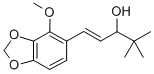 CAS 登录号：73771-58-1， (E)-1-(4-甲氧基-1,3-苯并二氧戊环-5-基)-4,4-二甲基戊-1-烯-3-醇