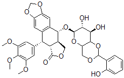 CAS#: 73839-75-5, (5R,5aR,8aR,9R)-9-[[(6R,7R,8R)-7,8-Dihydroxy-2-(2-Hydroxyphenyl)-4,4a,6,7,8,8a-Hexahydropyrano[5,6-d][1,3]Dioxin-6-Yl]Oxy]-5-(3,4,5-Trimethoxyphenyl)-5a,8,8a,9-Tetrahydro-5H-Isobenzofurano[6,5-F][1,3]Benzodioxol-6-One