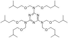 CAS#: 73953-86-3, N2,N2,N4,N4,N6,N6-Hexakis(3-Methylbutoxymethyl)-1,3,5-Triazine-2,4,6-Triamine