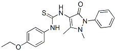 CAS 登录号：74051-62-0， 1-(1,5-二甲基-3-氧代-2-苯基吡唑-4-基)-3-(4-乙氧基苯基)硫脲