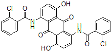 CAS 登录号：74051-92-6， 2-氯-N-[5-[(2-氯苯甲酰基)氨基]-4,8-二羟基-9,10-二氧代蒽-1-基]苯甲酰胺