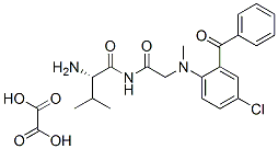 CAS#: 74088-44-1, N-(2-Benzoyl-4-chlorophenyl)-N-methyl-DL-valylglycinamide ethanedioate hydrate
