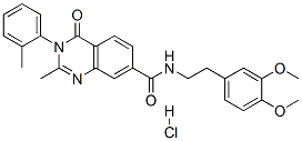 CAS#: 74101-63-6, N-[2-(3,4-Dimethoxyphenyl)Ethyl]-2-Methyl-3-(2-Methylphenyl)-4-Oxoquinazoline-7-Carboxamide Hydrochloride