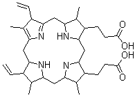 CAS#: 7412-77-3, 7,12-Diethenyl-3,8,13,17-Tetramethyl-5,10,15,20,22,24-Hexahydroporphyrin-2,18-Dipropanoic Acid