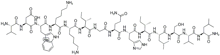 CAS#: 74129-19-4, Val-Asp-Trp-Lys-Lys-Ile-Gly-Gln-His-Ile-Leu-Ser-Val-Leu-NH2