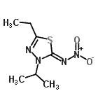 CAS 登录号：741663-68-3， (2Z)-5-乙基-3-异丙基-N-硝基-1,3,4-噻二唑-2(3H)-亚胺