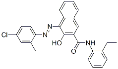 CAS 登录号：74186-12-2， (4Z)-4-[(4-氯-2-甲基苯基)亚肼基]-N-(2-乙基苯基)-3-氧代萘-2-甲酰胺