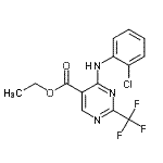 CAS#: 742-37-0, Ethyl 4-[(2-chlorophenyl)amino]-2-(trifluoromethyl)-5-pyrimidinecarboxylate