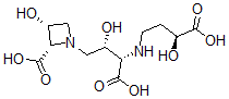 CAS 登录号：74235-23-7， (2S,3R)-1-[(2S,3S)-3-[[(3S)-3,4-二羟基-4-氧代丁基]氨基]-2,4-二羟基-4-氧代丁基]-3-羟基吖丁啶-2-羧酸