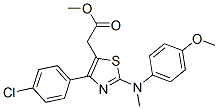 CAS#: 74241-27-3, Methyl 2-[4-(4-Chlorophenyl)-2-[(4-Methoxyphenyl)Methylamino]-1,3-Thiazol-5-Yl]Acetate