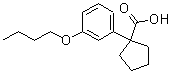 CAS 登录号：74316-94-2， 1-(3-丁氧基苯基)环戊烷羧酸