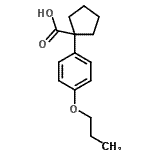 CAS 登录号：74316-95-3， 1-(4-丙氧基苯基)环戊烷羧酸