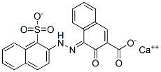 CAS 登录号：74336-37-1， (4Z)-3-氧代-4-[(1-磺酸萘-2-基)亚肼基]萘-2-羧酸钙