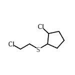CAS#: 743438-46-2, 1-Chloro-2-[(2-chloroethyl)sulfanyl]cyclopentane