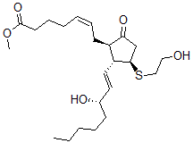 CAS#: 74412-44-5, Methyl (Z)-7-[(1R,2R,3R)-3-(2-Hydroxyethylsulfanyl)-2-[(E,3S)-3-Hydroxyoct-1-Enyl]-5-Oxocyclopentyl]Hept-5-Enoate