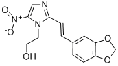 CAS 登录号：74550-86-0， 2-[2-[(E)-2-(1,3-苯并二氧戊环-5-基)乙烯基]-5-硝基咪唑-1-基]乙醇