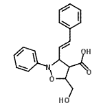 CAS 登录号：747381-12-0， 5-(羟基甲基)-2-苯基-3-[(E)-2-苯基乙烯基]-1,2-恶唑烷-4-羧酸
