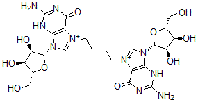 CAS 登录号：74746-58-0， 2-氨基-7-[4-[2-氨基-9-[(2R,3R,4S,5R)-3,4-二羟基-5-(羟基甲基)四氢呋喃-2-基]-6-氧代-3H-嘌呤-9-鎓-7-基]丁基]-9-[(2R,3R,4S,5R)-3,4-二羟基-5-(羟基甲基)四氢呋喃-2-基]-3H-嘌呤-9-鎓-6-酮