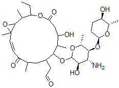 CAS 登录号：74918-31-3， 2-[(14E)-9-[(3R,4R,5S,6R)-4-氨基-3-羟基-5-[(2S,5R,6S)-5-羟基-6-甲基四氢吡喃-2-基]氧基-6-甲基四氢吡喃-2-基]氧基-3-乙基-7-羟基-2,8,12,16-四甲基-5,13-二氧代-4,17-二氧杂双环[14.1.0]十七碳-14-烯-10-基]乙醛