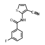 CAS 登录号：749919-37-7， N-(3-氰基-2-噻吩基)-3-氟苯甲酰胺