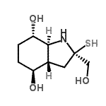 CAS#: 750646-58-3, (2R,3aS,4S,7S,7aS)-2-(Hydroxymethyl)-2-sulfanyloctahydro-1H-indole-4,7-diol