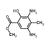CAS 登录号：75144-20-6， 甲基3,5-二氨基-2-羟基-4-甲基苯甲酸酯