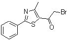 CAS#: 7520-95-8, 2-Bromo-1-(4-methyl-2-phenyl-1,3-thiazol-5-yl)ethanone