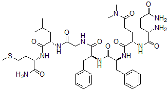 CAS 登录号：75401-11-5， (2S)-N-[(2S)-1-[[(2S)-1-[[2-[[(2S)-1-[[(2S)-1-氨基-4-甲硫基-1-氧代丁烷-2-基]氨基]-4-甲基-1-氧代戊烷-2-基]氨基]-2-氧代乙基]氨基]-1-氧代-3-苯基丙烷-2-基]氨基]-1-氧代-3-苯基丙烷-2-基]-2-[[(2S)-2,5-二氨基-5-氧代戊酰]氨基]-N',N'-二甲基戊烷二酰胺