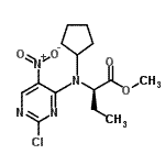 CAS#: 755039-53-3, Methyl (2R)-2-[(2-chloro-5-nitro-4-pyrimidinyl)(cyclopentyl)amino]butanoate