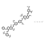 CAS 登录号：75522-93-9， 四钠2-[(2-氨基-6-{[4'-({6-苯胺基-5-[(2,5-二磺酸苯基)偶氮]-1-羟基-3-磺酸-2-萘基}偶氮)-3,3'-二甲氧基-4-联苯基]偶氮}-5-羟基-7-磺基-1-萘基)偶氮]-5-硝基苯甲酸酯
